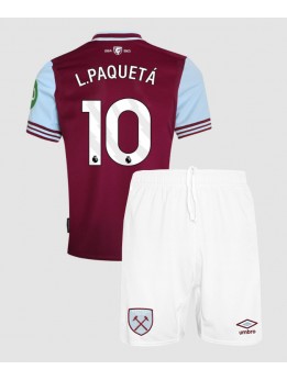 Detské Futbalové oblečenie West Ham United Lucas Paqueta #10 2024-25 Krátky Rukáv - Domáci (+ trenírky)